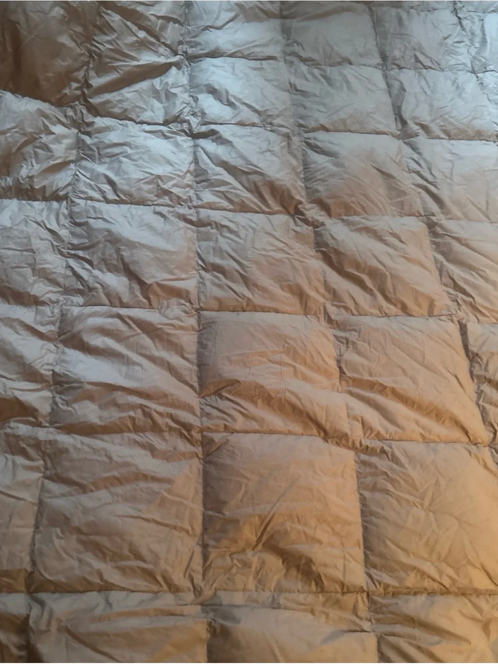 Queen/ Full Size 90 x 68  Cotton Goose Down Filled Comforter Box Stitch gray